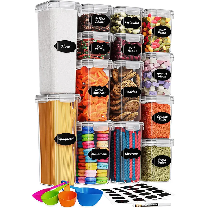 Kitchen Storage Boxes Set of 14 Airtight Food Containers Manufacturer