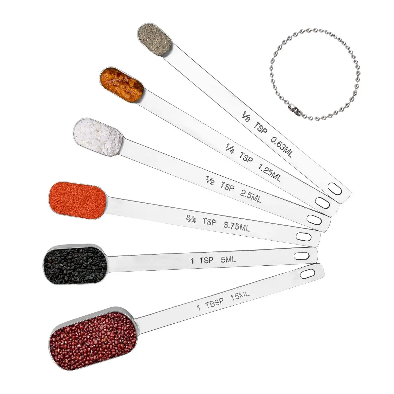 6pcs Portable Measuring Spoons Set