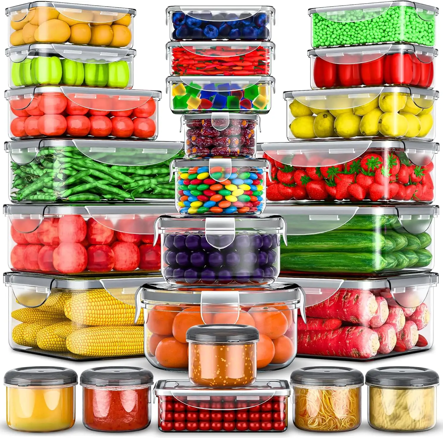 50 Pcs Large Food Storage Containers with Lids Manufacturer