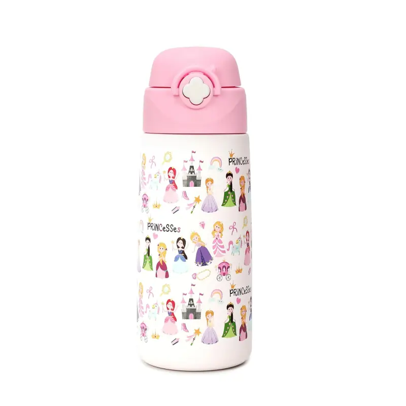Kids Insulated Water Bottle with Covered Pop-Up Straw