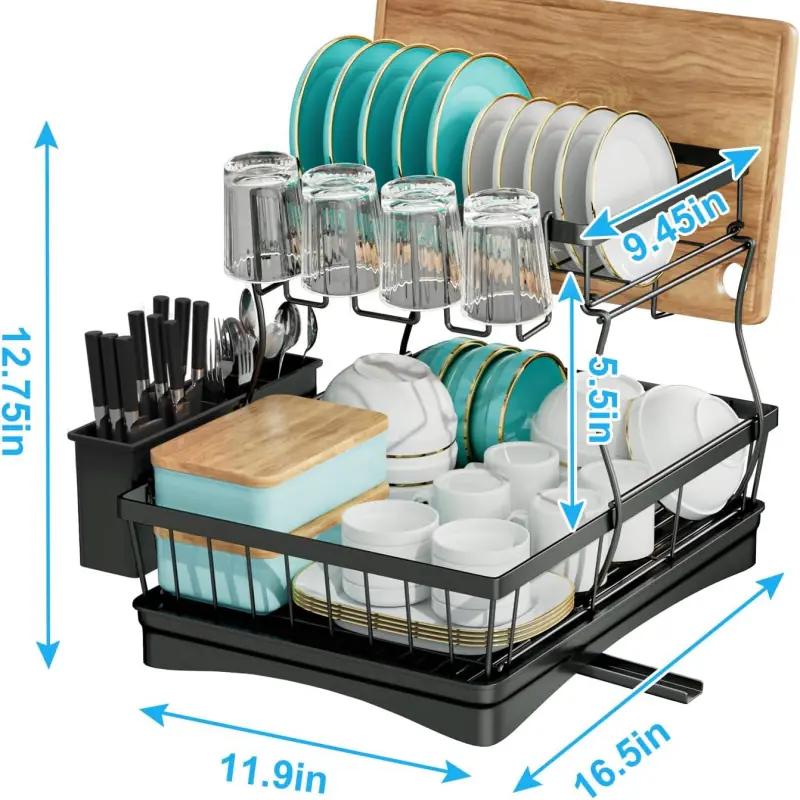 Detachable Large Capacity Dish Drainer Organizer
