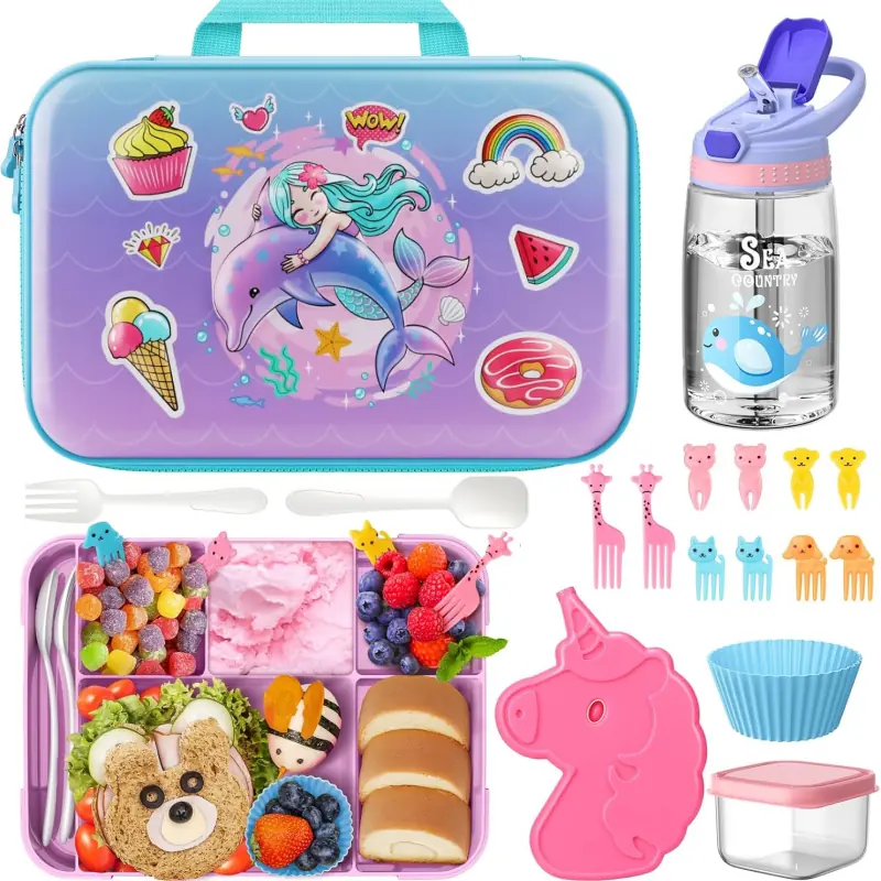 Lunch Bag Bento Lunch Box Set for Girls
