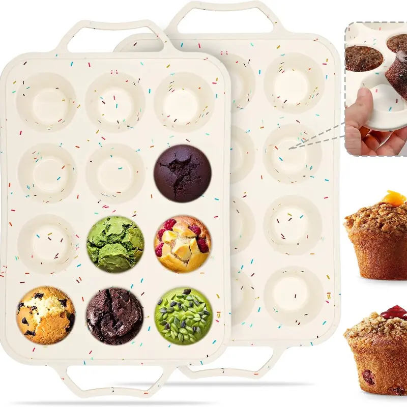 Silicone Muffin Pans with 12cups