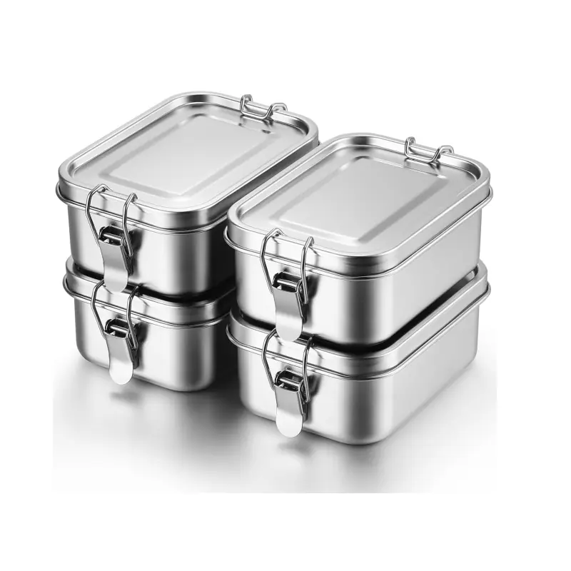 4 Pcs Stainless Steel Bento Box