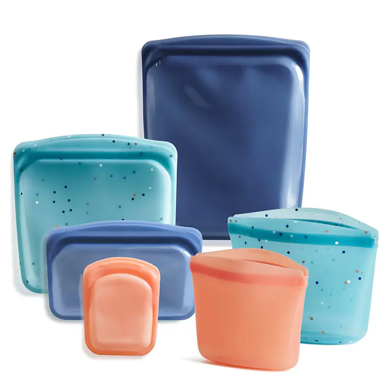 Bolsas reutilizables de silicona de alta calidad para almacenar alimentos al por mayor