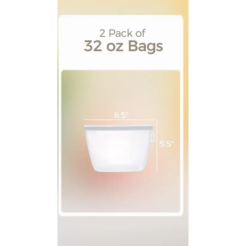 Bolsa reutilizable de silicona para almacenar alimentos