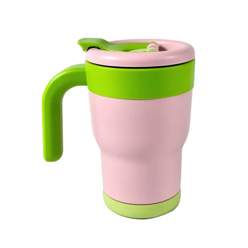 Color - Blocked Insulated Mug with Ergonomic Grip