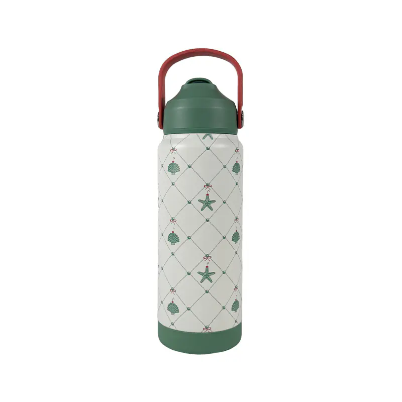 Theme: Patterned Insulated Water Bottle with Sturdy Handle