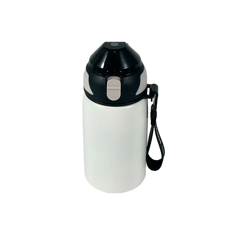 15oz Stainless Steel Sports Water Bottle with Carrying Strap Wholesale