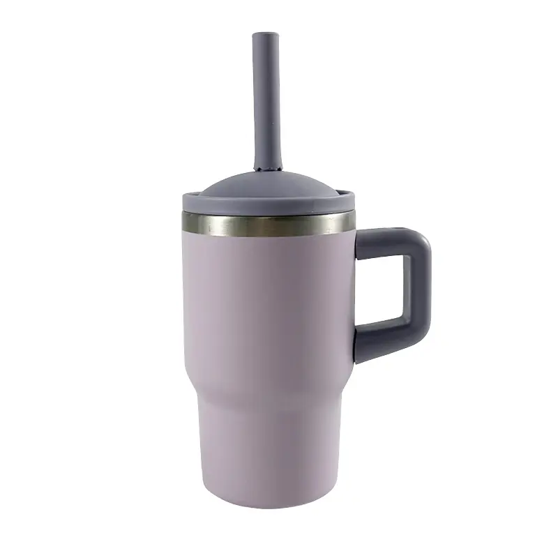 Stainless Steel Tumbler With Silicone Straw