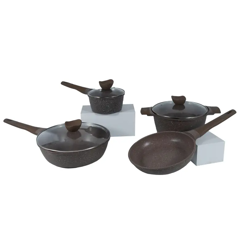 Non - Stick Aluminum Cookware Set with Matching Lids