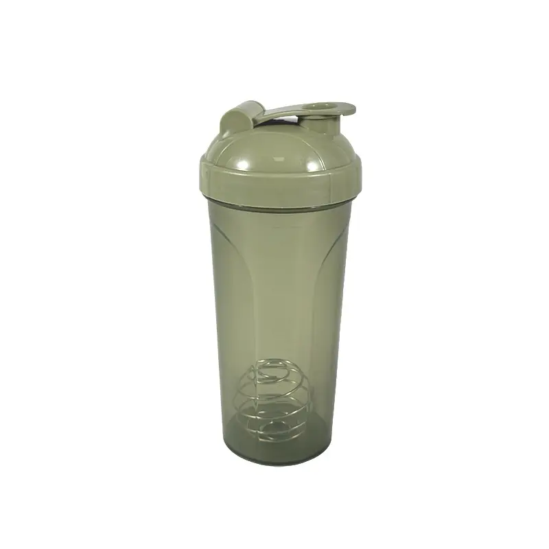 25oz Olive - Green Fitness Shaker Bottle with Mixing Blender Ball Wholesale