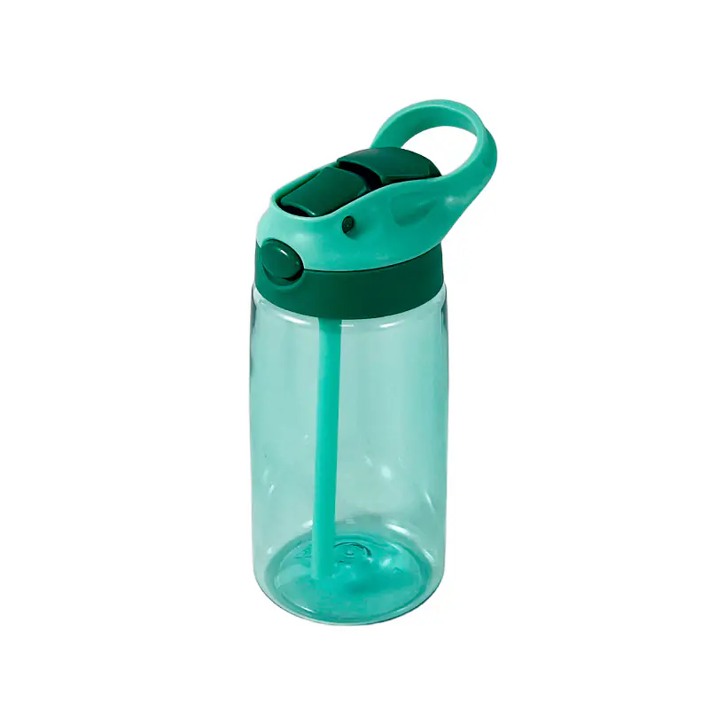 16oz Plastic Water Bottle with Straw and Carry - Handle Wholesale