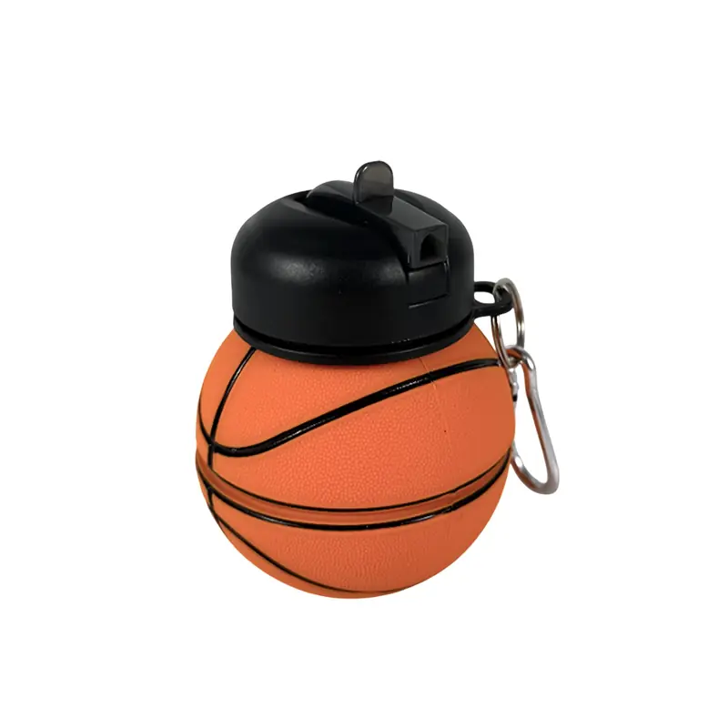 Collapsible Silicone Basketball Water Bottle