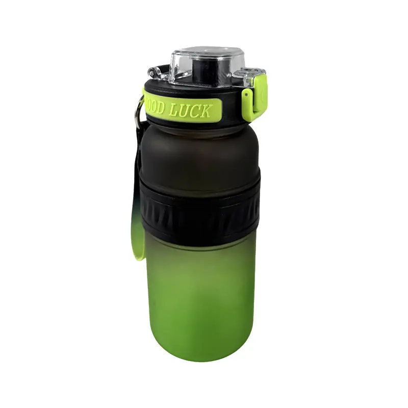 Gradient Plastic Sports Bottle with "GOOD LUCK" Accent Supplier