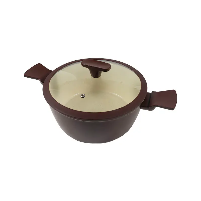 Forged 24cm Aluminum Casserole- with Glass Lid Wholesale