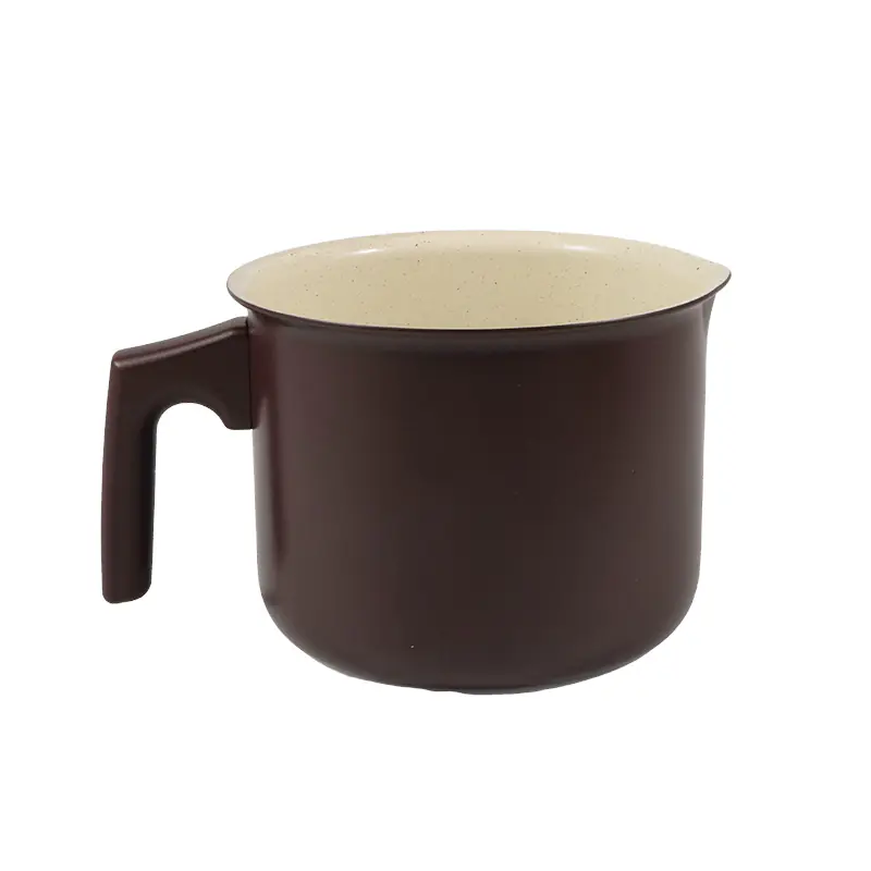 Forged 14cm Aluminum Milk Cup with Lid Wholesale