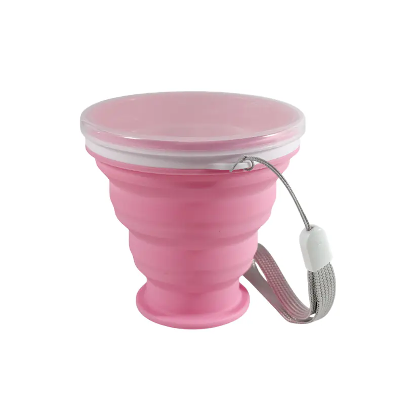 High-quality Pink Collapsible Silicone Cup Wholesale