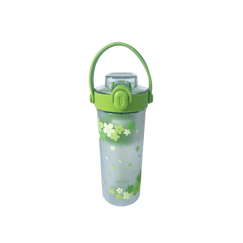 AU-BT0175 (2)-2025091909495239 Floral - Patterned Portable Water Bottle with Straw and Convenient Handle Wholesale