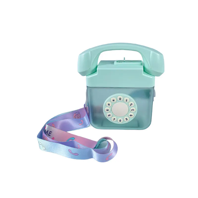 Retro Telephone - Shaped Portable Water Bottle with Decorative Strap Wholesale