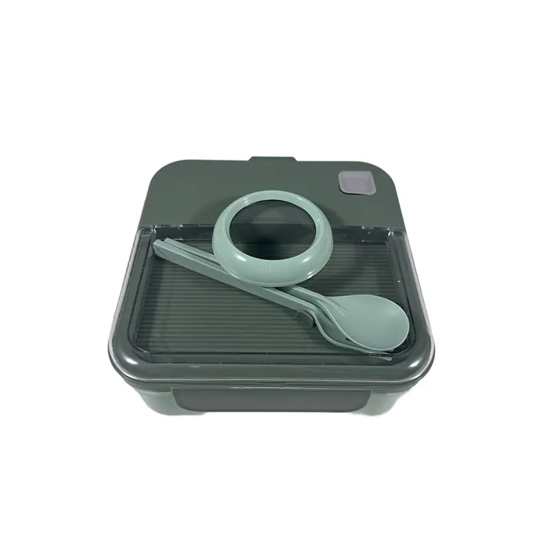 Sleek Green Adult Lunch Box with Utensils for Wholesale