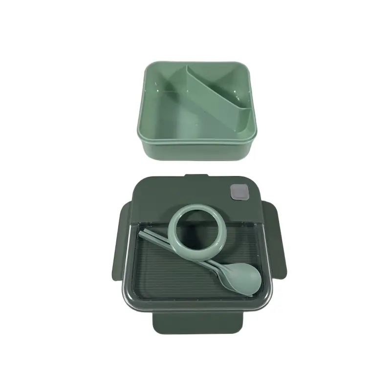 Sleek Green Adult Lunch Box with Utensils for Wholesale