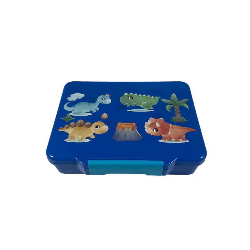 Dinosaur-Print Kids Lunch Box with Utensils Wholesale for School Meals