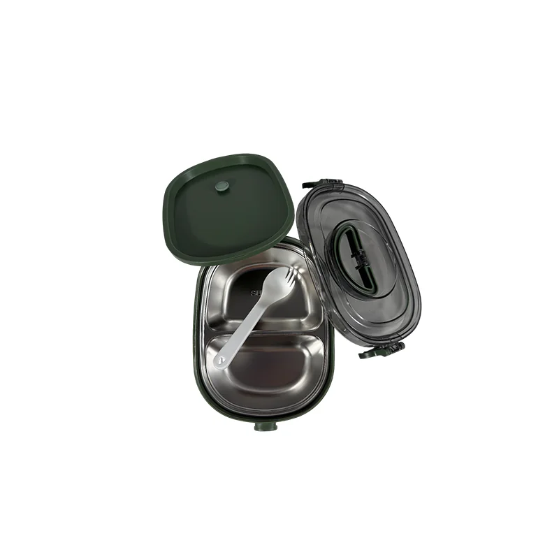 2-Compartment Lunch Box With Fork