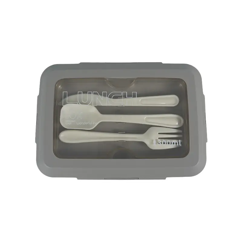 Leakproof Lunch Box with Built-in Utensils Wholesale--front