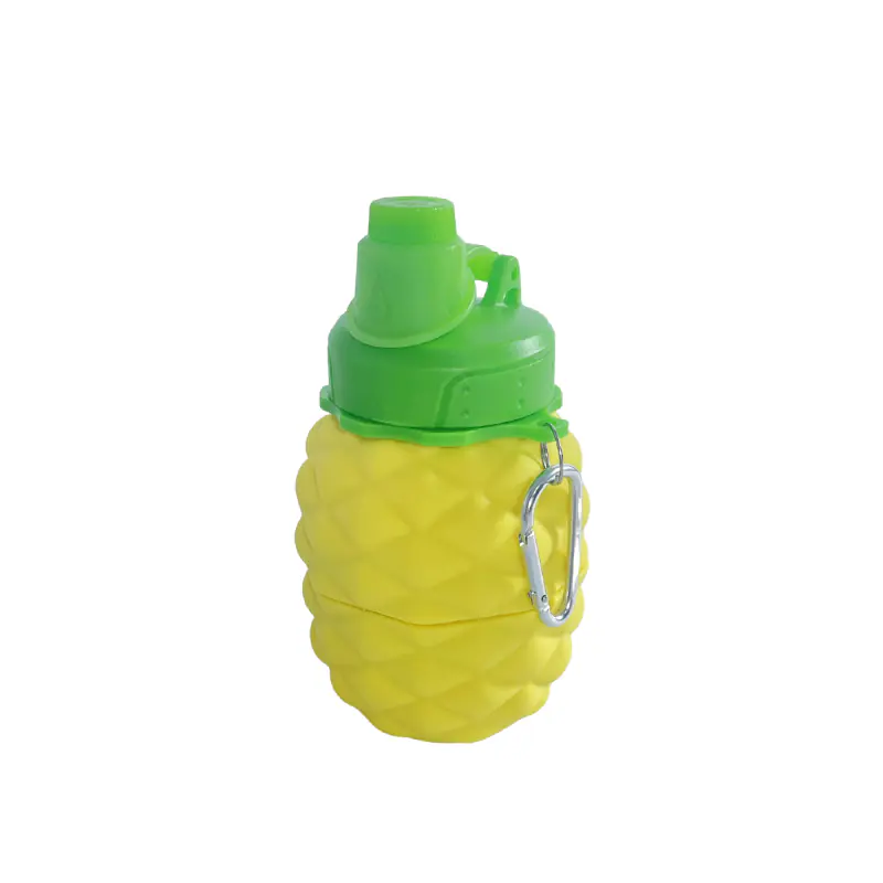Pineapple - Shaped Collapsible Silicone Water Bottle, Portable Wholesale