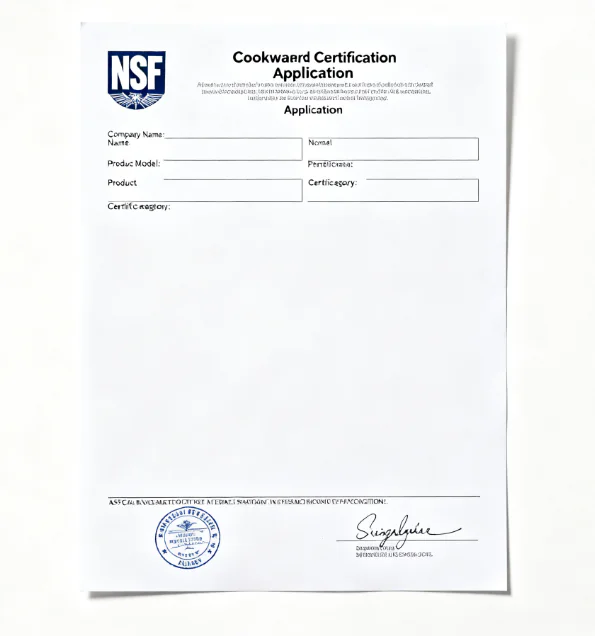 NSF Cookware Certification Application