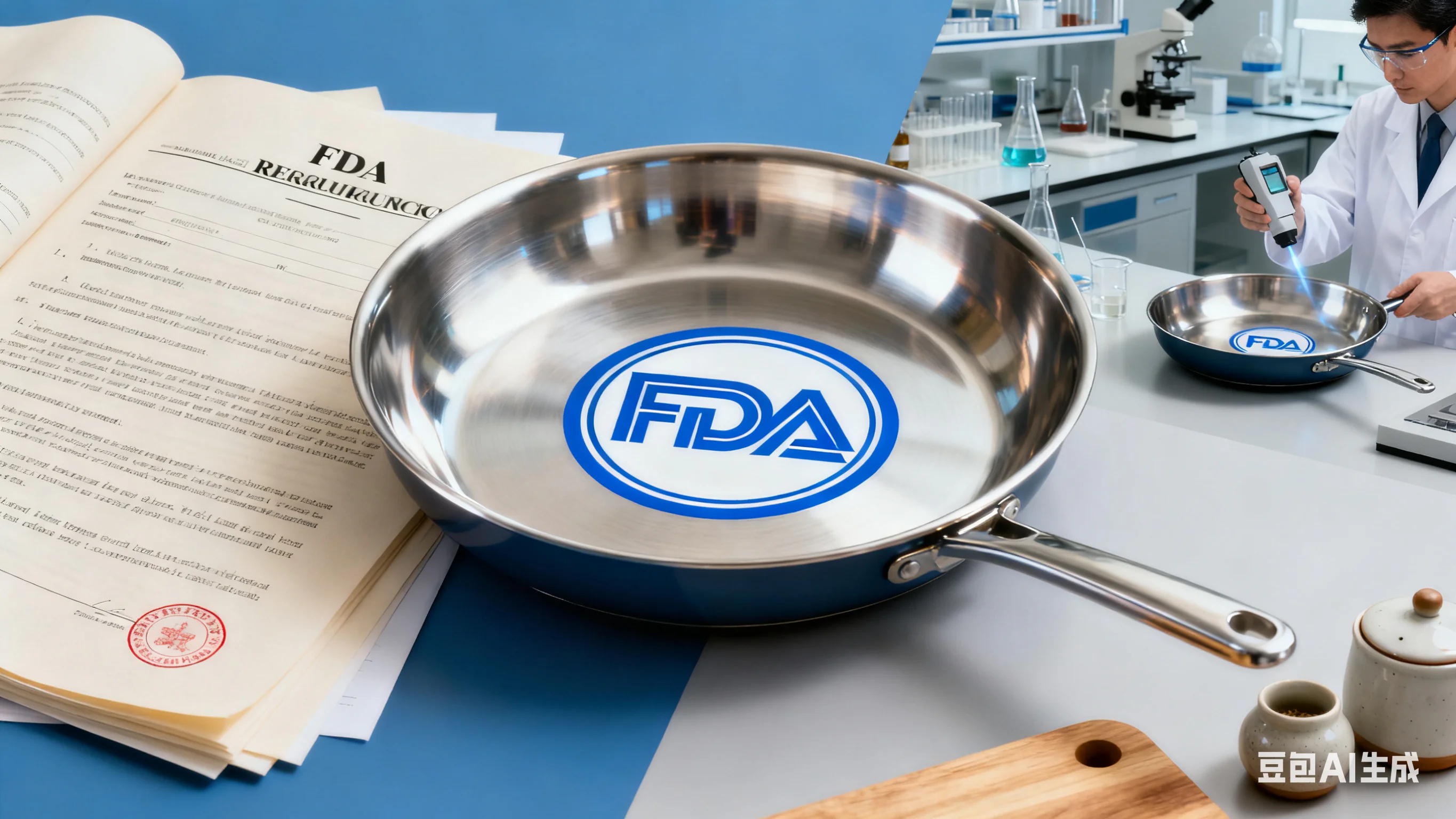 Logotipo de la FDA en utensilios de cocina