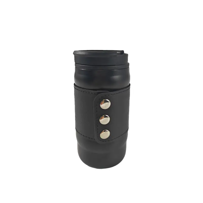 Elegant Leather Travel Mug Supplier-front