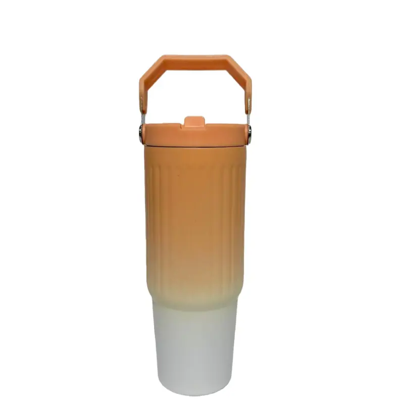 30oz Two-Tone Gradient Tumbler With Handle Wholesale--1