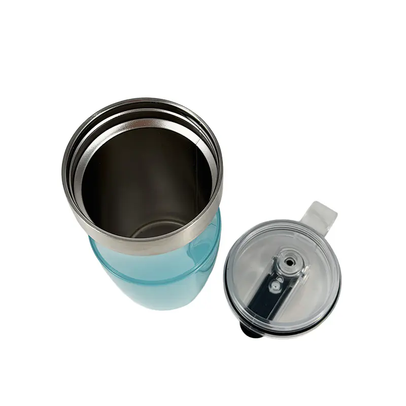 AU-BT0255-2-2025112408343738 Stylish Teal Stainless Steel Tumbler with Flip - Top Lid for Wholesale