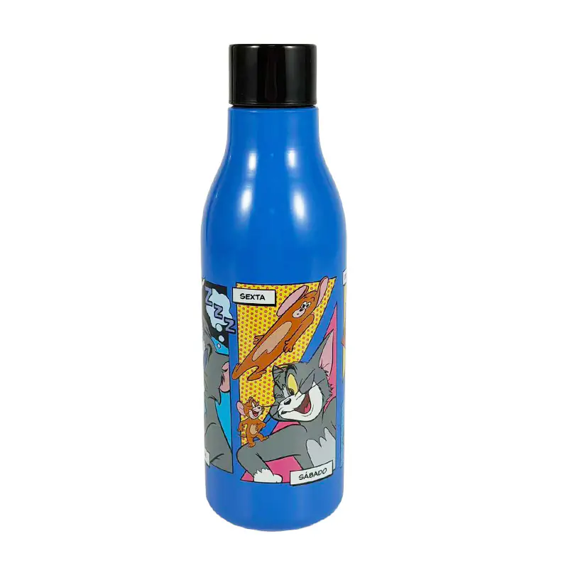 Vibrant Blue Tom and Jerry Cartoon Stainless Steel Water Bottle for Wholesale