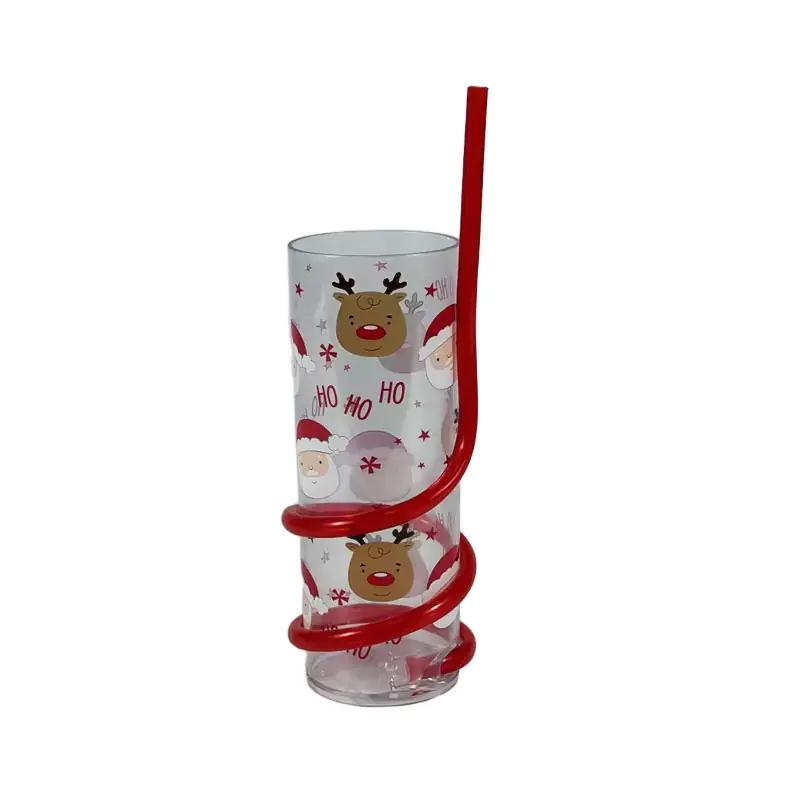 Christmas Spiral Straw Cup Wholesale-front