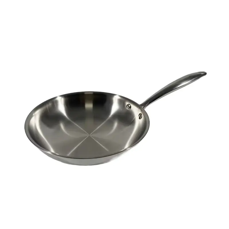 Inner Satin Polish 3-Ply Stainless Steel Fry Pan Manufacturer 1