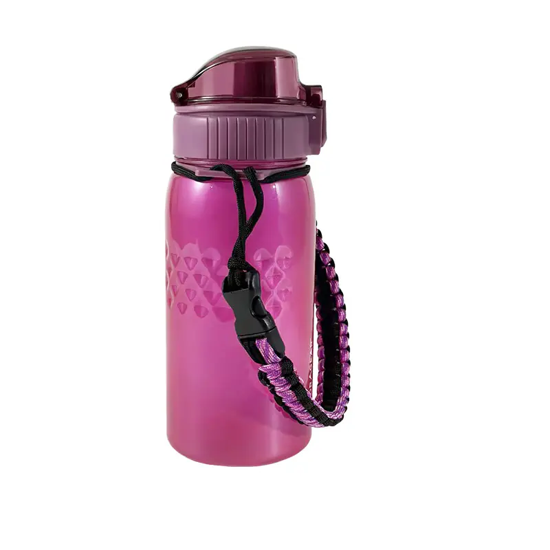 Vibrant Magenta Large-Capacity Sports Water Bottle with Paracord Strap for Wholesale