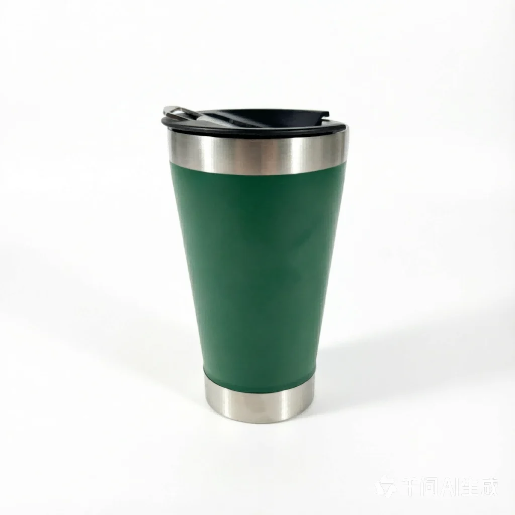 Matte Green Stainless Steel Coffee Tumbler with Slide Lid for Wholesale