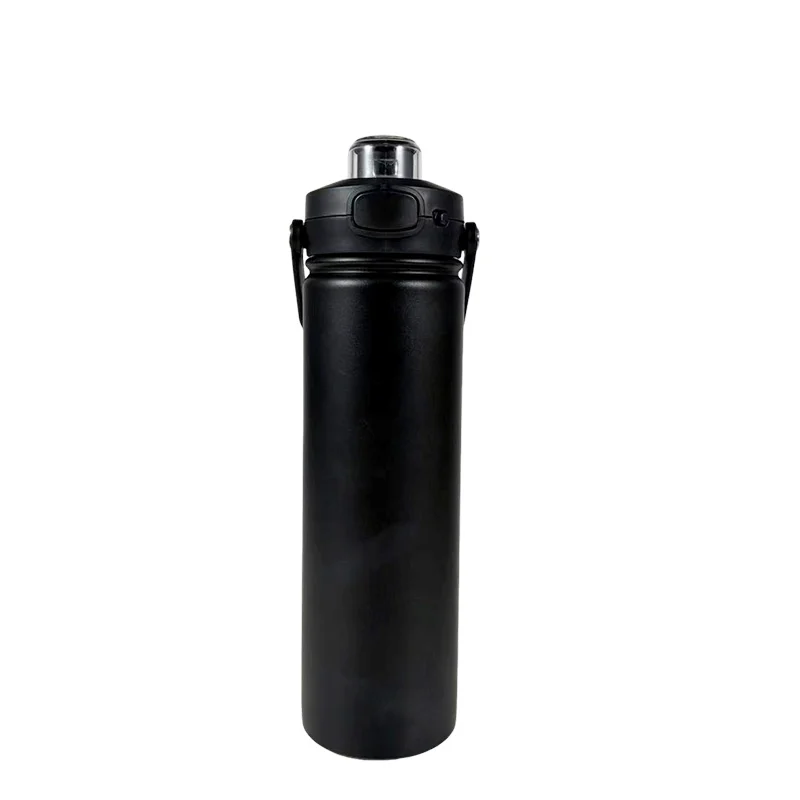 One-Touch Flip Top Stainless Steel Water Bottle with Carry Handle Wholesale