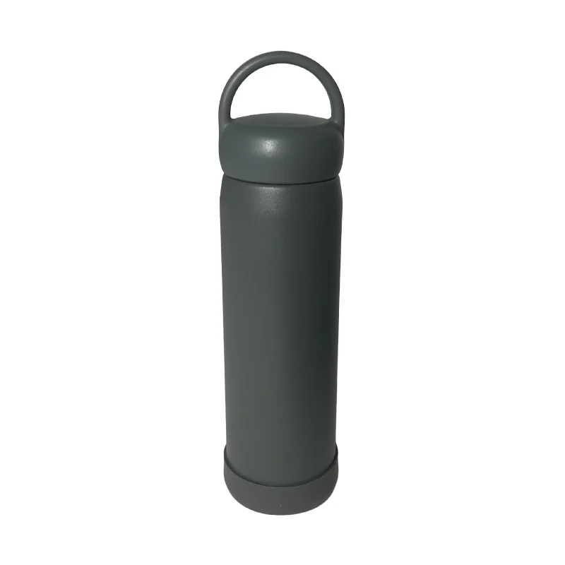 Simple Round Ring Handle Stainless Steel Vacuum Water Bottle Wholesale